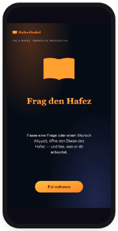 Screenshot der App Hafez-Orakel