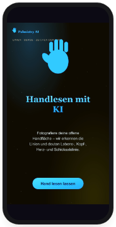 Screenshot der App Palmistry AI